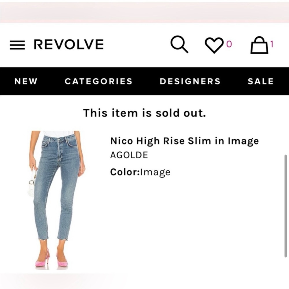 Agolde Nico High Rise Slim Ankle Jean